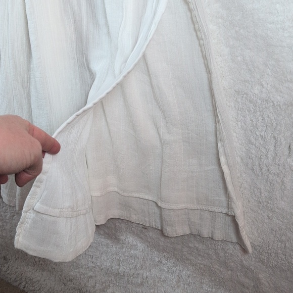 Free People White Smocked Maxi Dress with Puff Sleeves - Picture 5 of 8